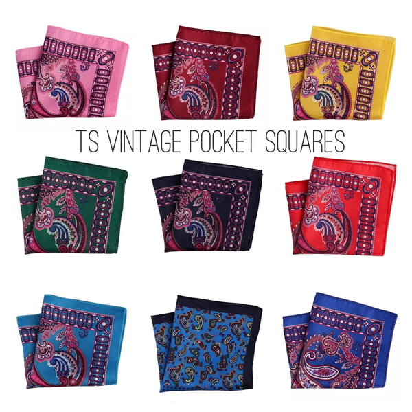 Image of TS Vintage  Pocket Squares