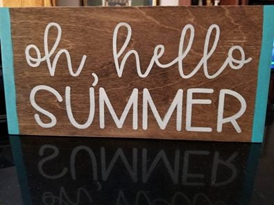 Image of Cute Summertime / Freedom reversible Sign