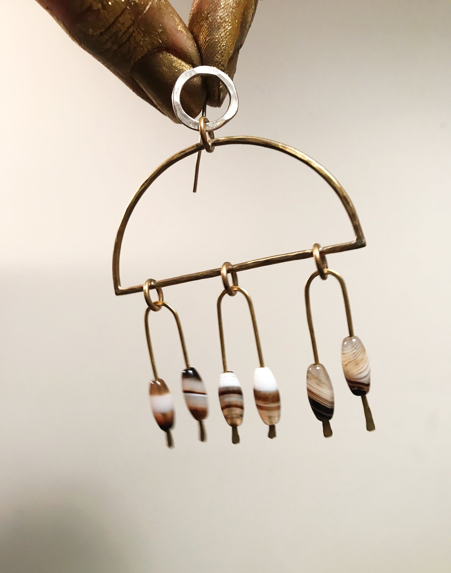 Image of Agate fringe Earrings