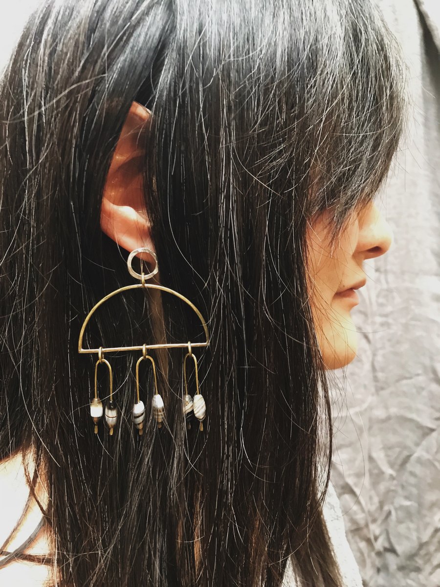 Image of Agate fringe Earrings