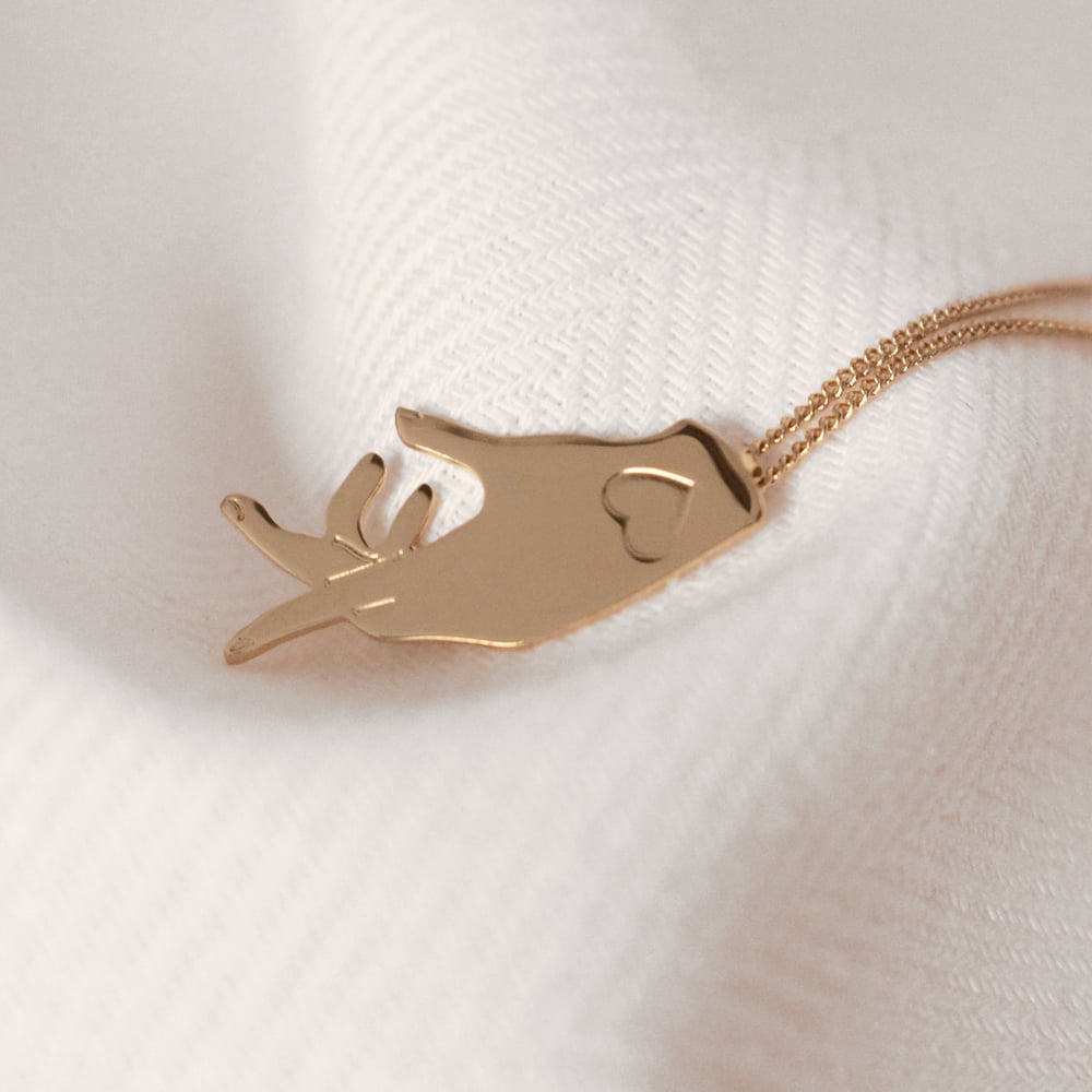 Image of COEUR SUR LA MAIN - COLLIER 