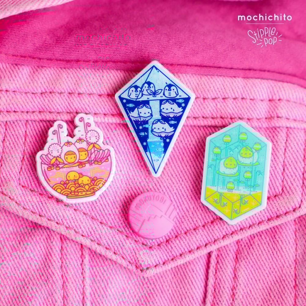Mochichito Micro-glitter Terra Pins