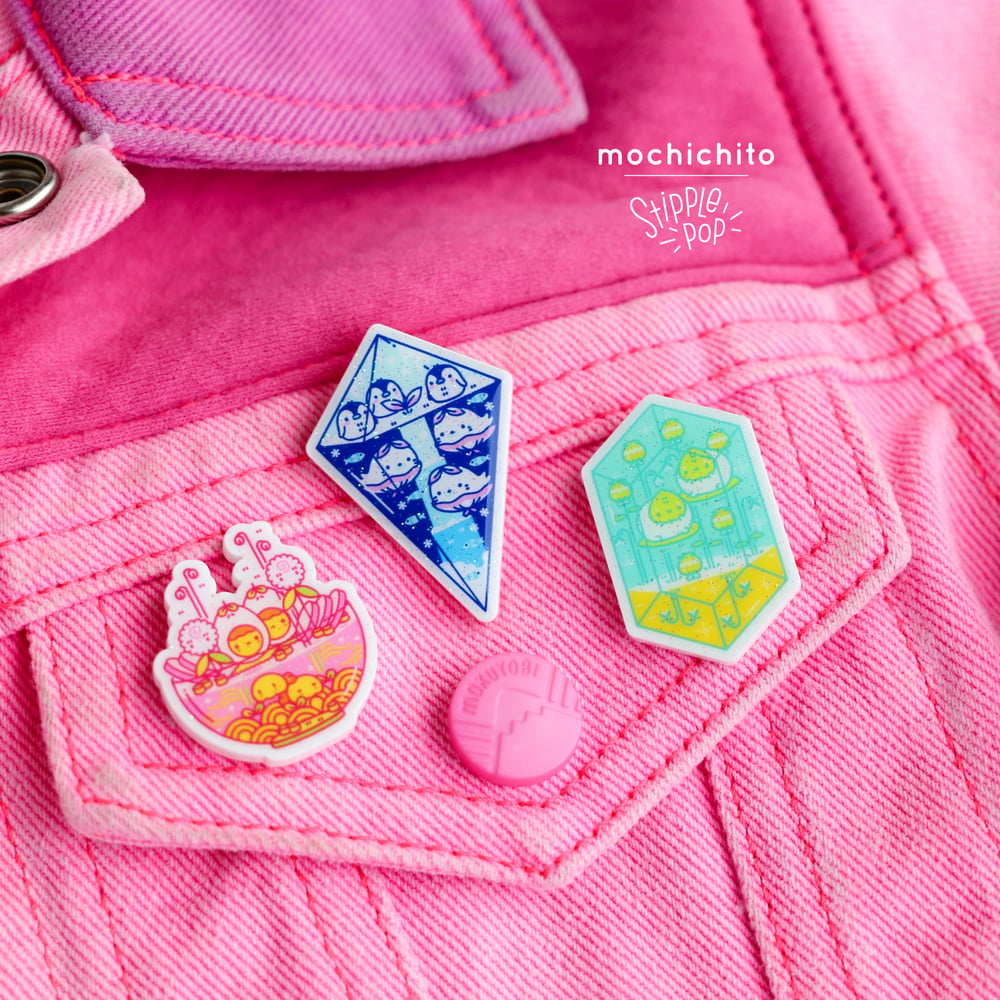 Mochichito Micro-glitter Terra Pins