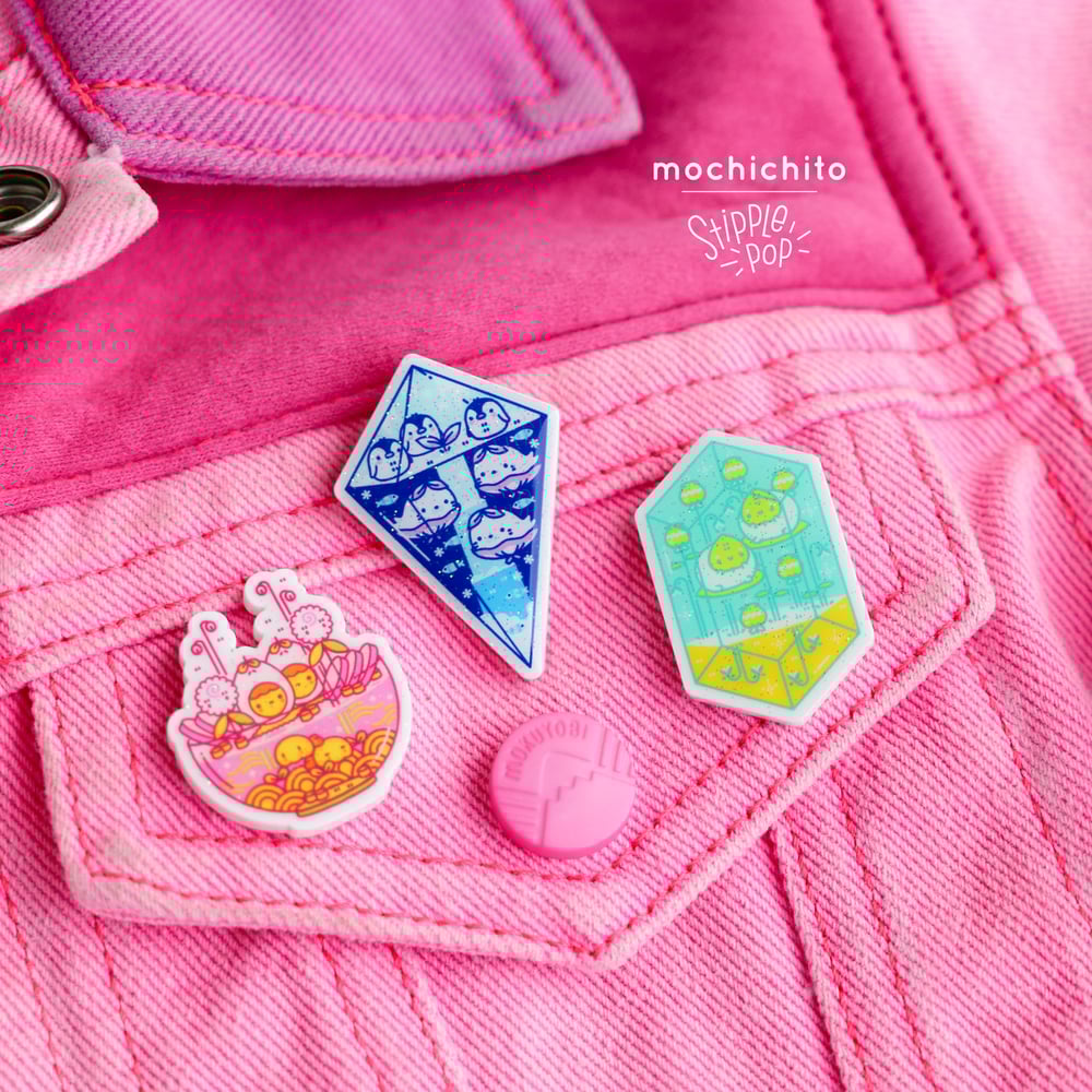 Mochichito Micro-glitter Terra Pins