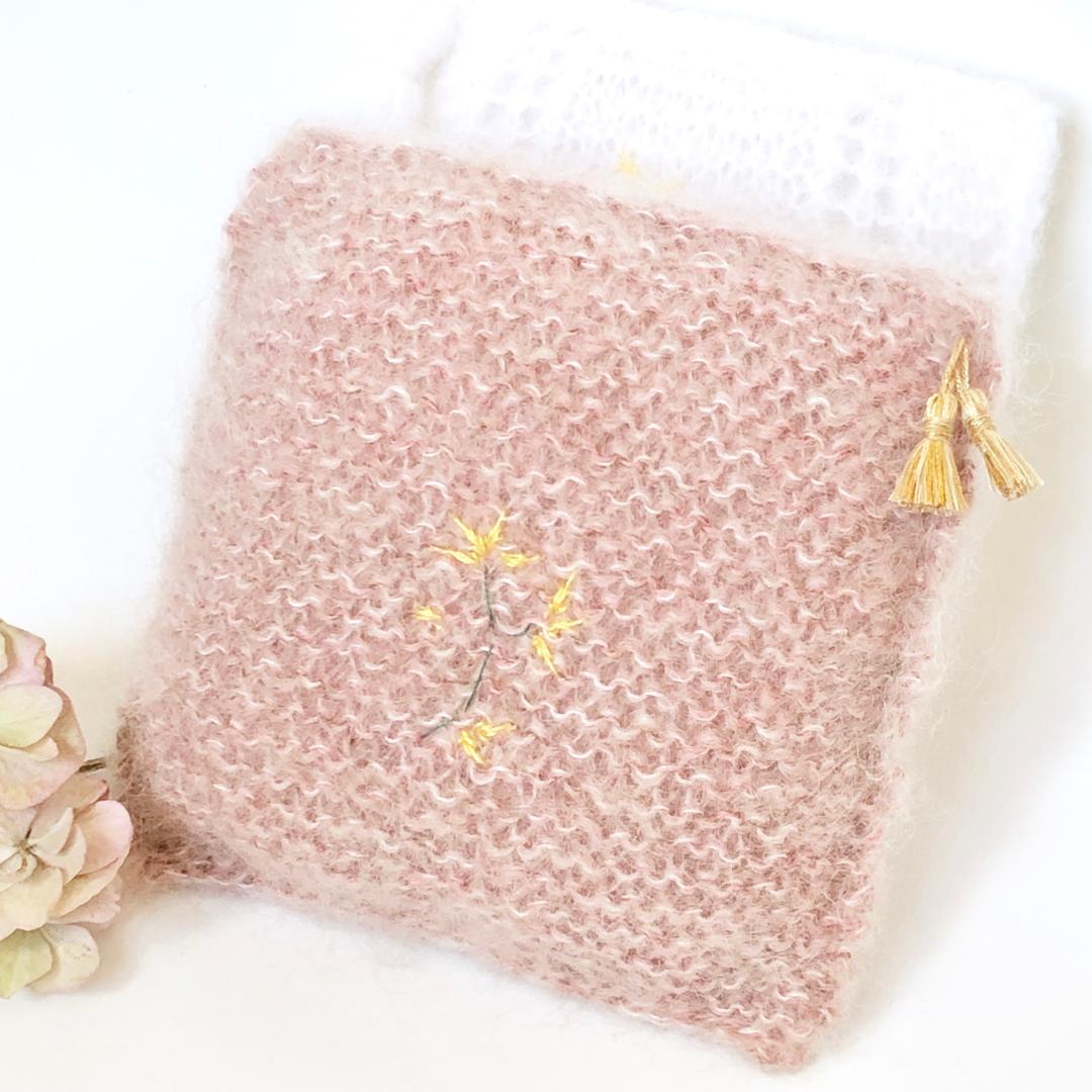 Image of Parure de lit bois de rose/blanc pour Miss Pom'