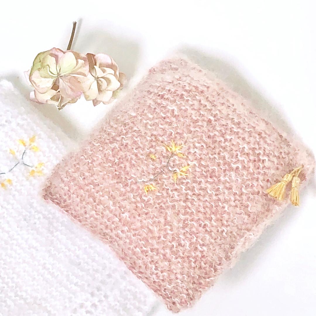 Image of Parure de lit bois de rose/blanc pour Miss Pom'