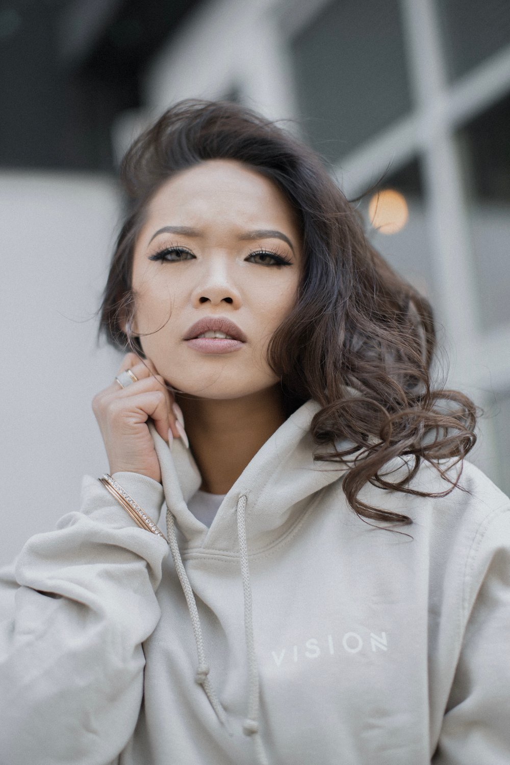 Image of Beige “Vision” Hoodie