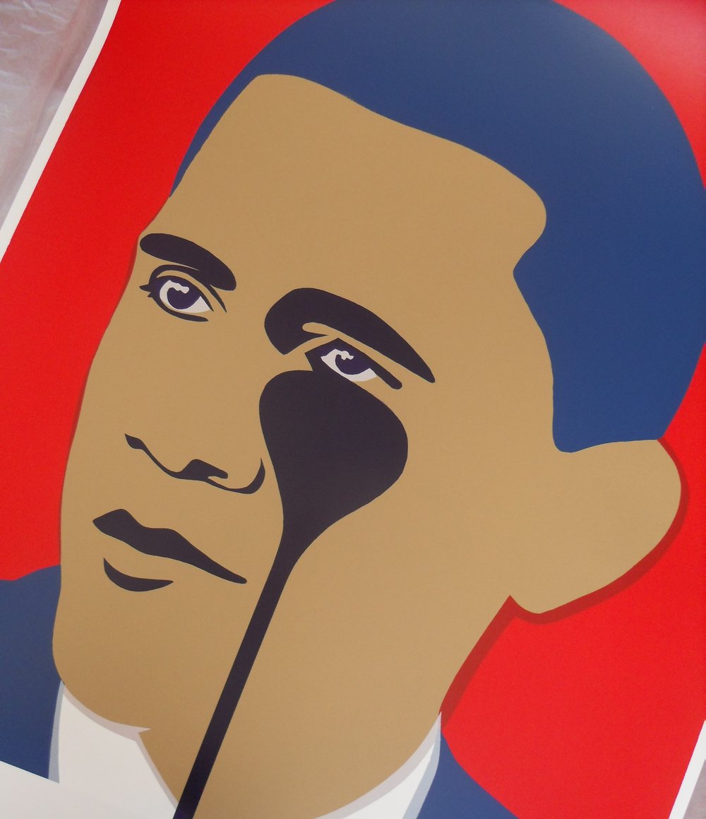 PURE EVIL "CRYING OBAMA" - RED LTD ED 100 - 70CM X 85CM