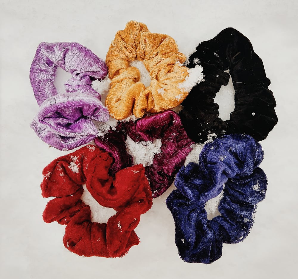 Image of VELVET SCRUNCHIES- $4 EACH