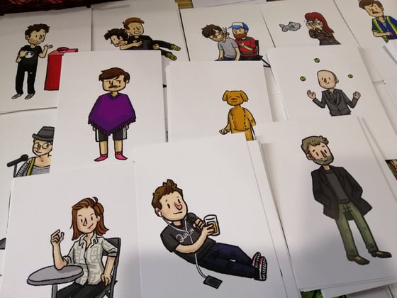 Image of 26.2-hour comedy marathon postcard prints