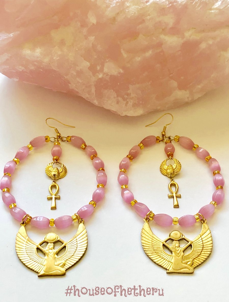 Image of The Great Enchantress Earrings (PINK POWER)