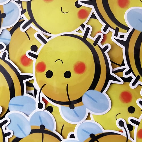 Image of Critter Stickers: Space Bee & Dr Acula - Vinyl Sticker