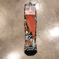 Image 1 of IREZUMI SOCKS RED KOI by ICHIBAY  