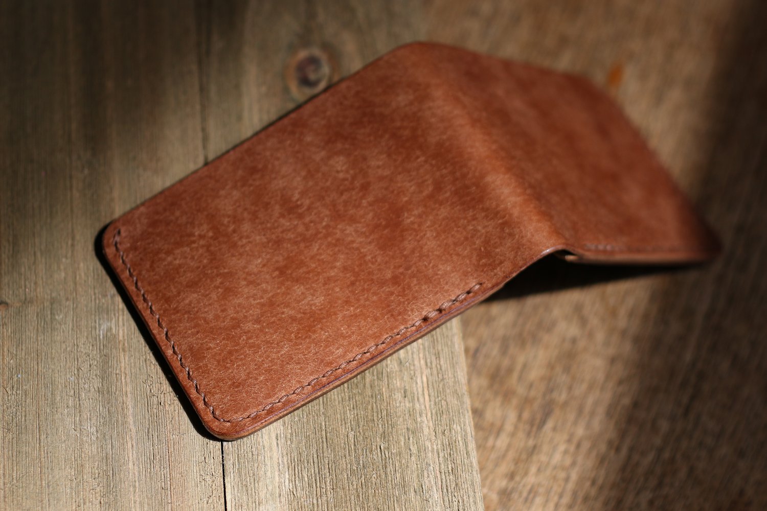 Image of Traditional Bifold in Tobacco Pueblo and Waxed Flesh Chromexcel