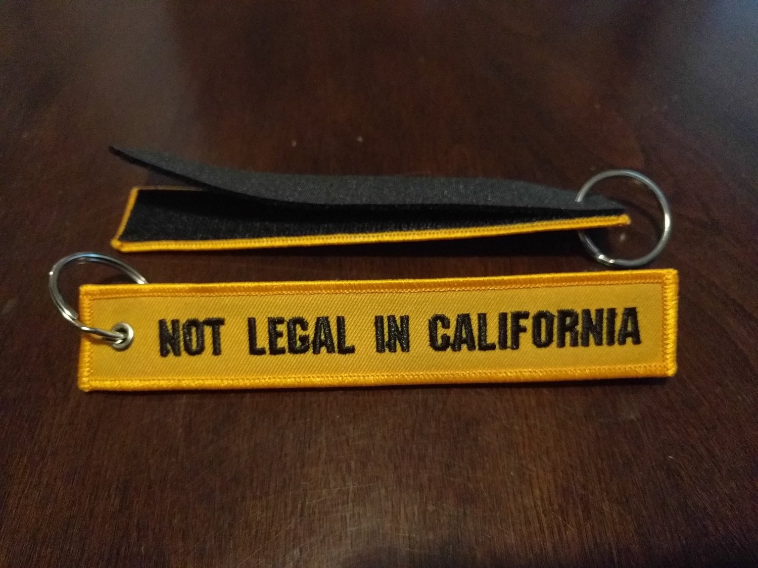 Not Legal In Cali Keychain/Patch Strap
