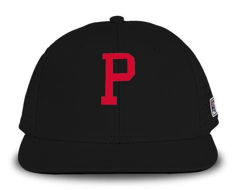 black p fitted hat