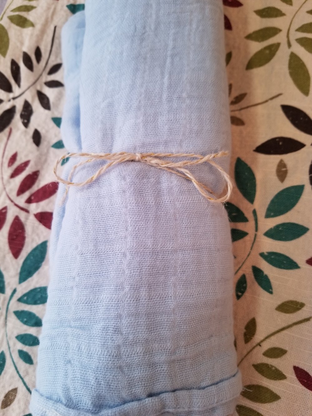 Image of Blue Solid Swaddle