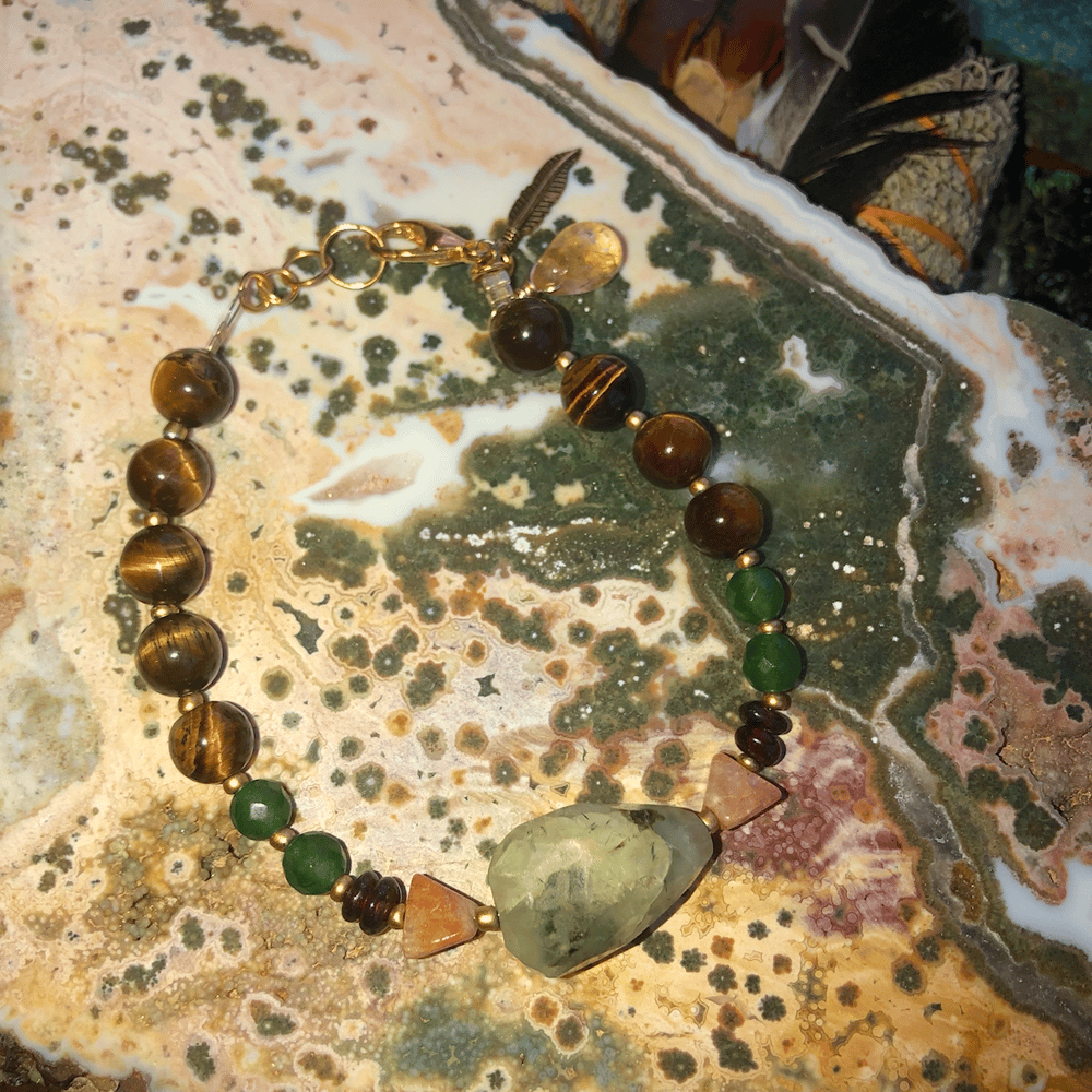 Image of Abundance + Happiness Gemstone Talisman Bracelet 