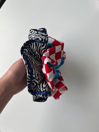 Image 1 of Checkered and Zebra Scrunchies