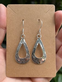 Sterling Silver Stamped Teardrops