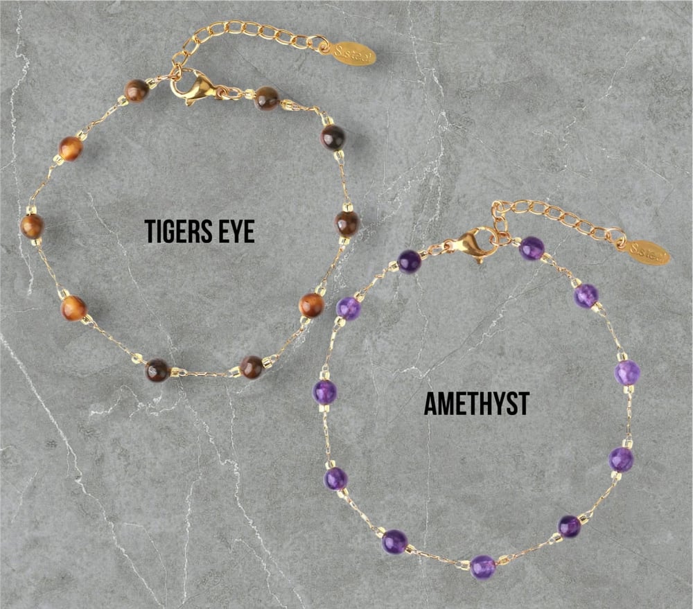 Image of Stone Crystal Beaded Bracelet