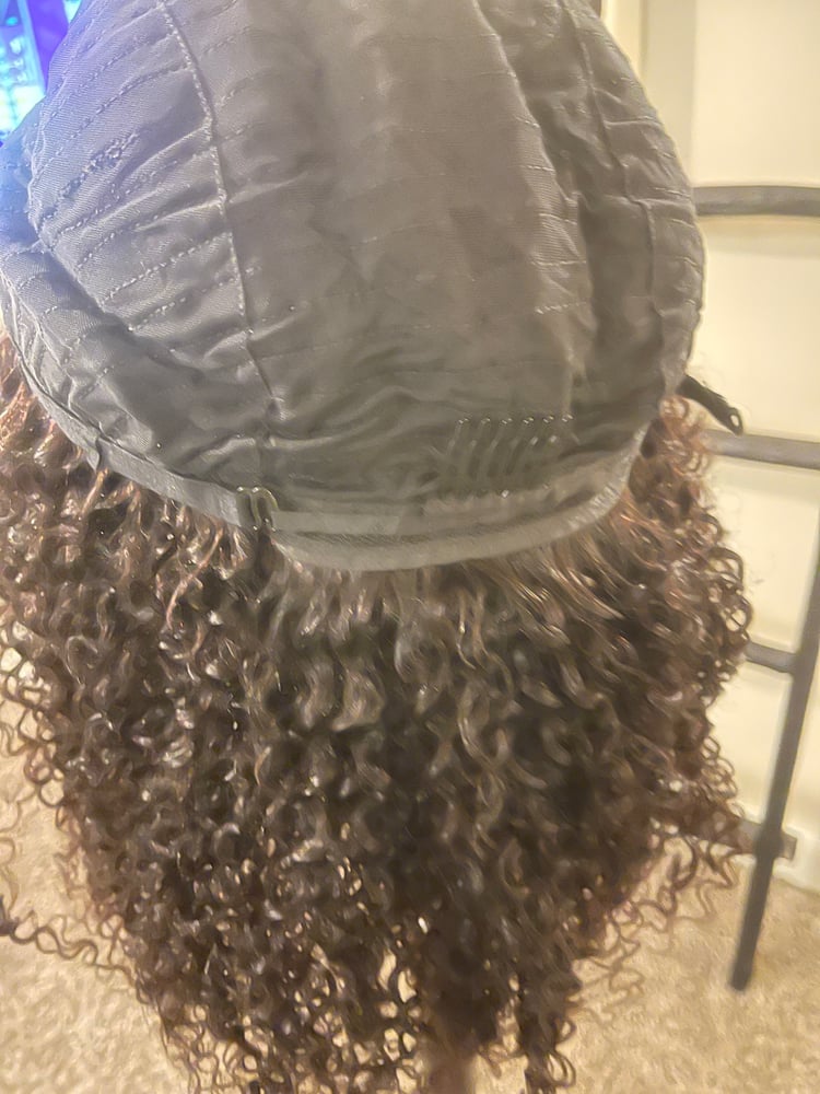 Image of Curly V part Wig 