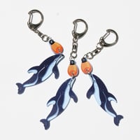 Dolphin Trainer Frosted Acrylic Charm