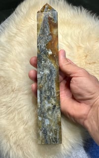 Image 13 of Yellow Fluorite & Moss Agate Tower #2410