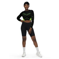 Image 8 of Thought Provoker Recycled Long-Sleeve Crop Top