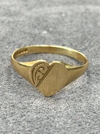 Image 2 of Small Detailed Heart Signet