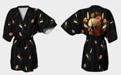Image of Kimono Robe - Memento Mori (Skull & Roses)
