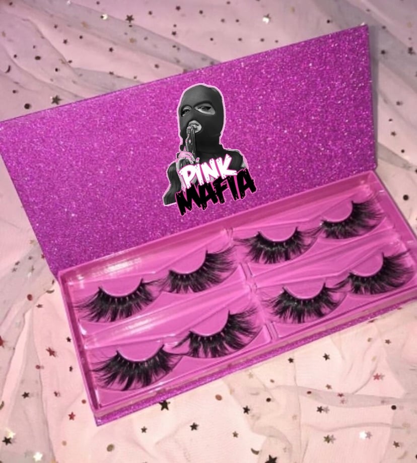 Image of Pink 💓 Mafia Hair Collection Lashes 