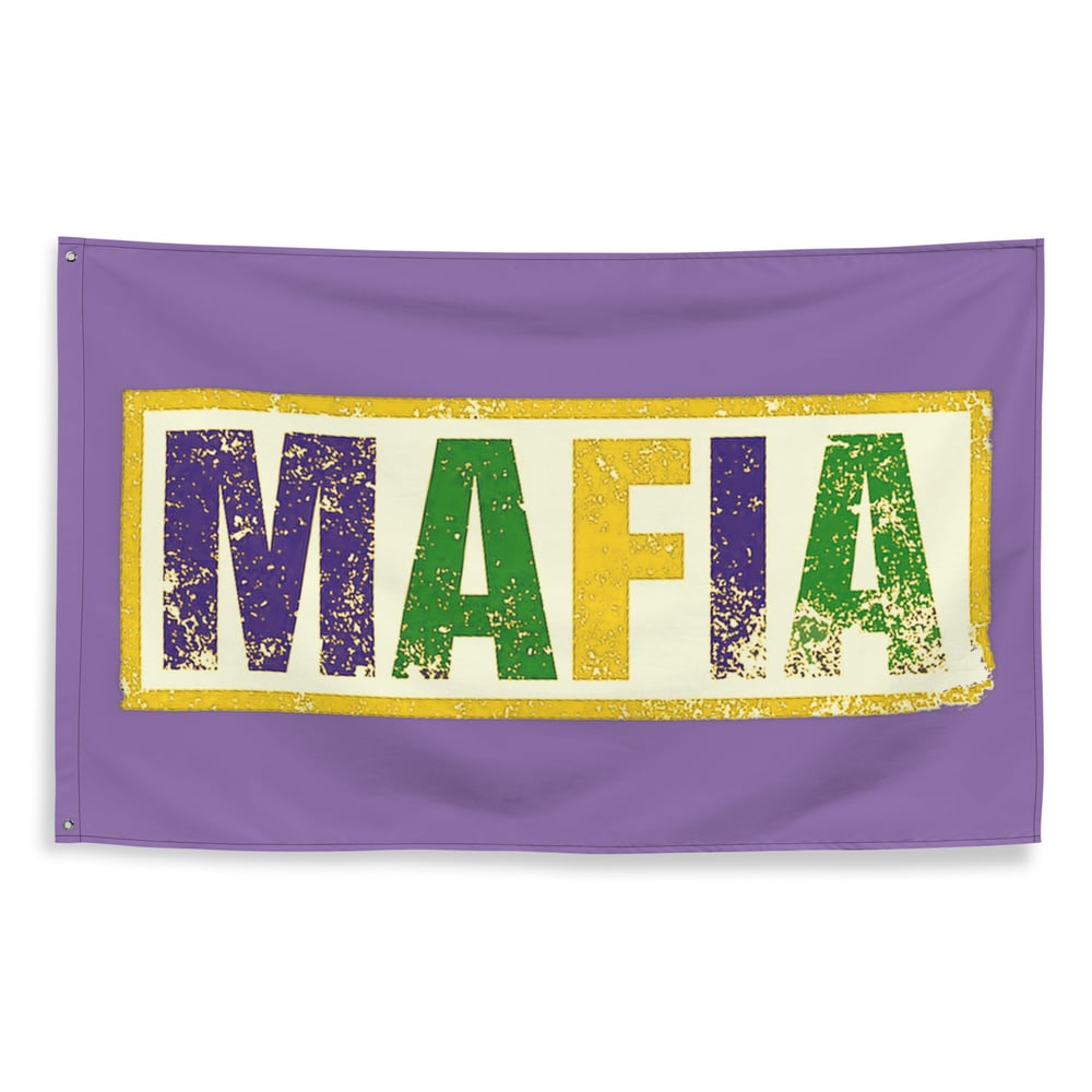 Image of MARDI GRAS Mafia “Stamp” Flag
