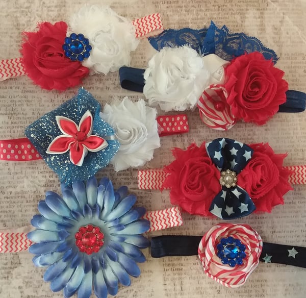 Image of ROCK BOTTOM BLOWOUT 4th of July Headbands- Match our Leg Warmers 6 style choices