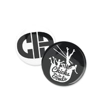 Chicks In Bowls Pin Badge Set