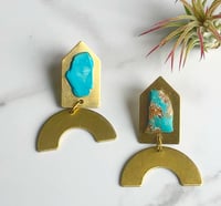 Image 1 of brass rainbows + turquoise