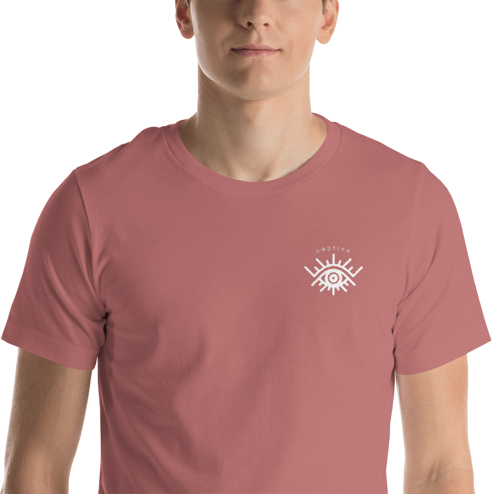 Image of CAPTIVE APPAREL MAUVE COLOR T-SHIRT (EMBROIDERED)