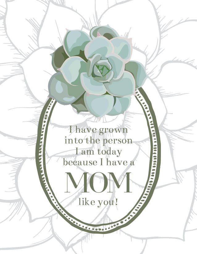 Mother's Day Succulent Card