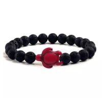 Lava Stone Turtle Bracelet 