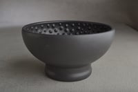 Image 3 of Dottie Shaving Bowl Made To Order Satin Black No Recess by Symmetrical Pottery