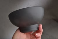 Image 2 of Dottie Shaving Bowl Made To Order Satin Black No Recess by Symmetrical Pottery