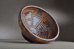 Image of Shaving Bowl Made To Order Rust Brown Sheet Metal No Recess Shaving Bowl by Symmetrical Pottery