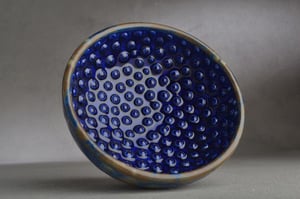 Image of Shaving Bowl Made To Order Starry Night Dottie No Recess Shaving Bowl by Symmetrical Pottery