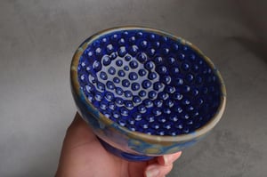 Image of Shaving Bowl Made To Order Starry Night Dottie No Recess Shaving Bowl by Symmetrical Pottery