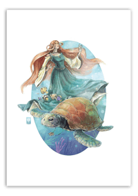 Sea Turtle - A3 Poster Print