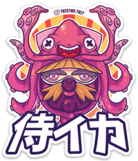 Samurai Squid - Sticker