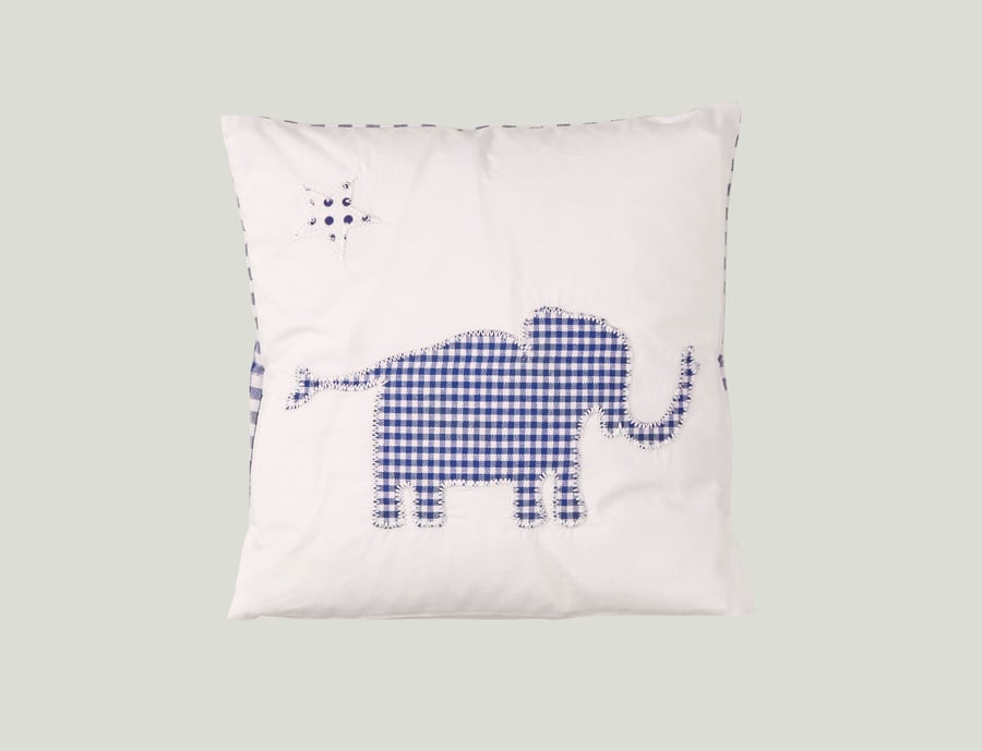 Image of Kissen mit Elefant blau ART.1351140
