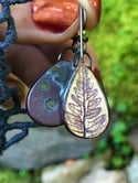 Purple Fern Forest Earrings