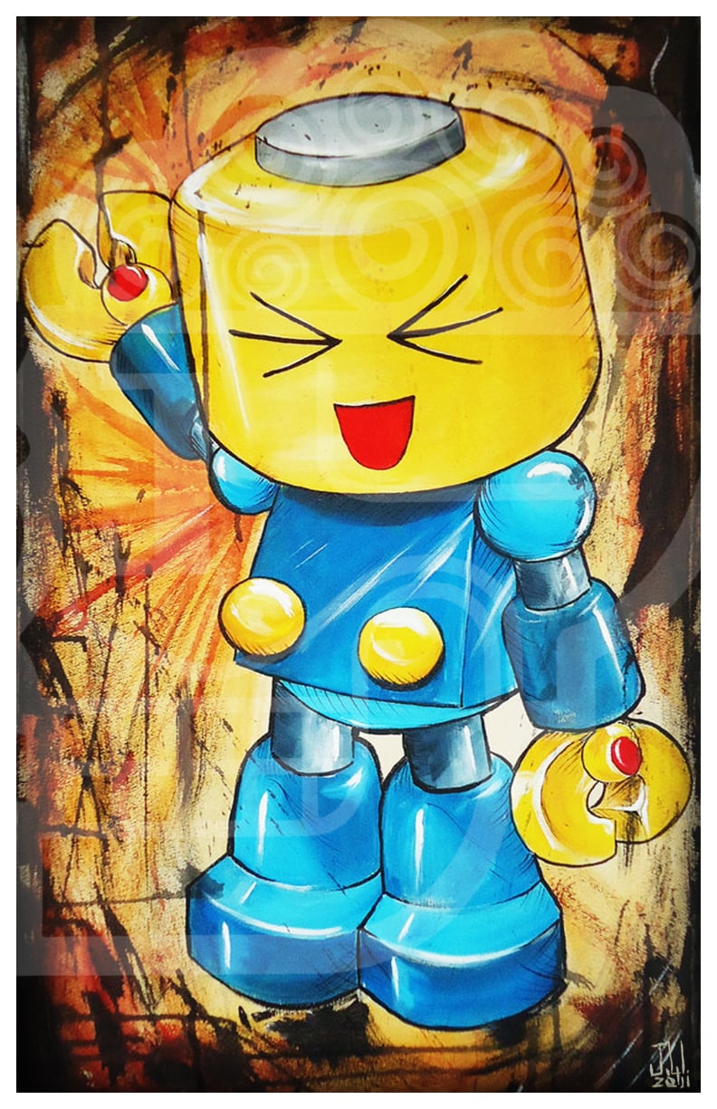 Image of JEREMY WORST Servbot Marvel Vs Capcom Anime momocon dragoncon fanime art painting fan