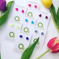 Image 1 of Náušnice Srdíčka barevné větší 